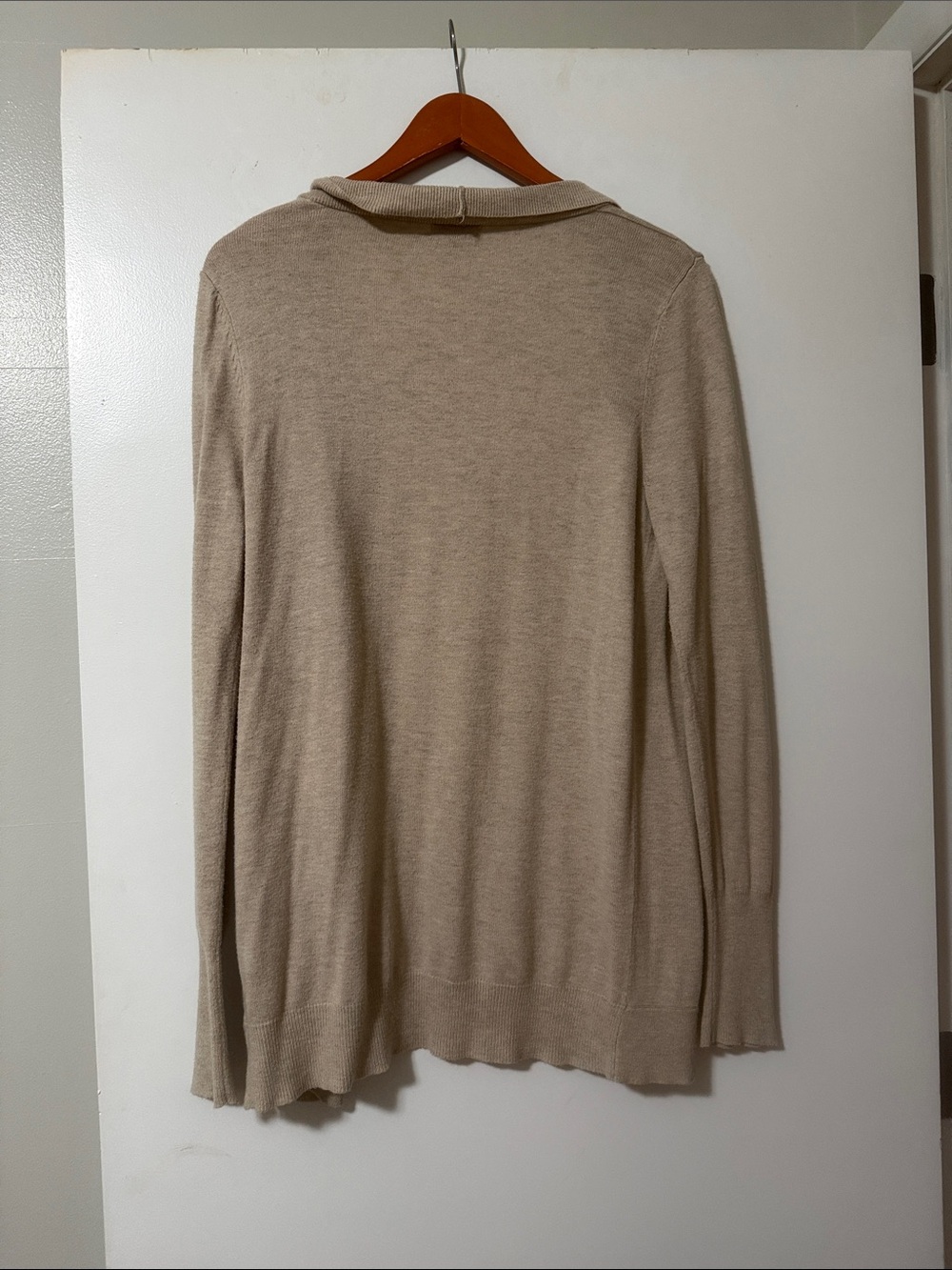 Merona Beige Open-Front Lightweight Women's Cardigan - Picture 4 of 4